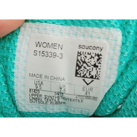Saucony Womens 9.5 Cohesion 10 Running Walking Sneakers Shoes Gray Teal S15339 - Picture 8 of 8